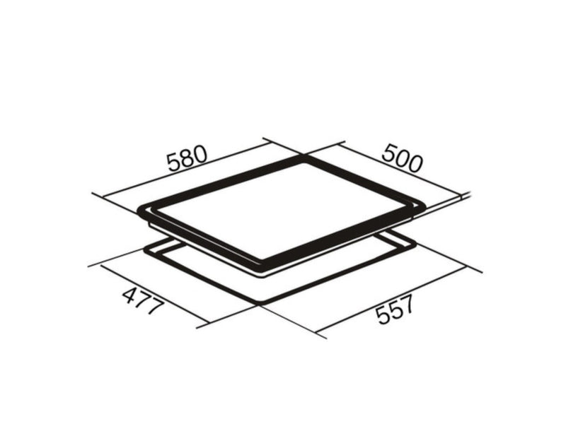 60cm Stainless Steel Solid Plate 4 Zone Electric Easy Clean Hob