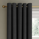 Rotterdam Blackout Eyelet Curtains in Charcoal