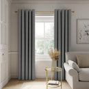 Rotterdam Blackout Eyelet Curtains in Grey
