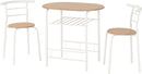 Derry Dining Set (X2 Chairs) - White/Oak