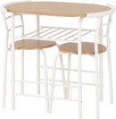 Derry Dining Set (X2 Chairs) - White/Oak