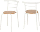 Derry Dining Set (X2 Chairs) - White/Oak