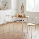 Derry Dining Set (X2 Chairs) - White/Oak