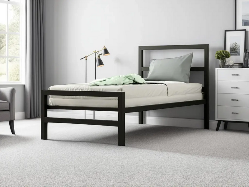 Eaton Mesh Metal Bed Frame in Black (Heavy Duty)