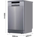 Hisense Hi4 Freestanding Slimline Dishwasher - Silver