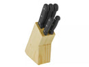 5 Piece Knife Set with Wooden Knife Block