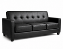 Lakeland Contract Crib 5 Sofa in Black Faux Leather