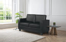 Matthew Contract Crib 5 Sofa in Black Faux Leather