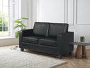 Matthew Contract Crib 5 Sofa in Black Faux Leather