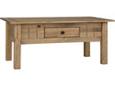 Panama 1 Drawer Coffee Table in Natural Wax