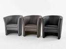 Modern Contract Crib 5 Tub Chairs in Faux Leather