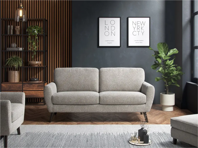 Harlo Contract Crib 5 Sofa in Beige Linen Fabric