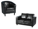 Tempo Sofa in Black Faux Leather