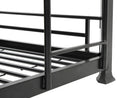Contract No Bolt Heavy Duty Triple 3 Tier Metal Bunk Bed in Black