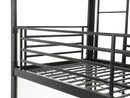 Contract No Bolt Heavy Duty Triple 3 Tier Metal Bunk Bed in Black