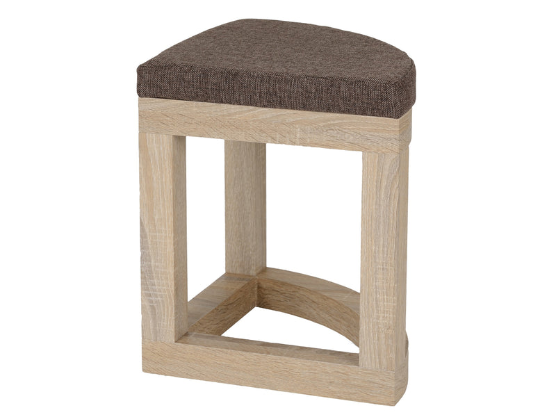 Cambourne Stowaway Dining Set - Sonoma Oak Effect Veneer/Brown Linen Fleck
