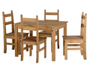 Budget 4 Seater Dining Set in Distressed Waxed Pine