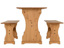 Corona 4 Seater Dinette Set in Distressed Waxed Pine