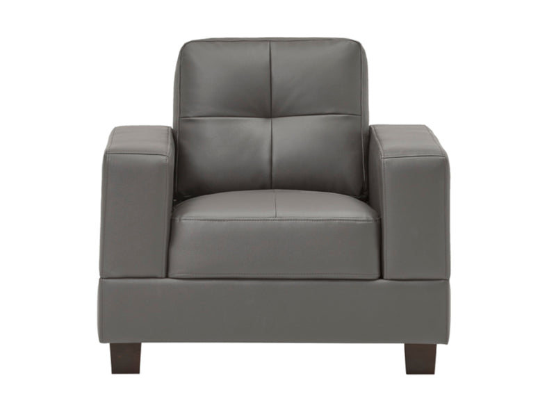 Jersey Sofa in Grey Faux Leather