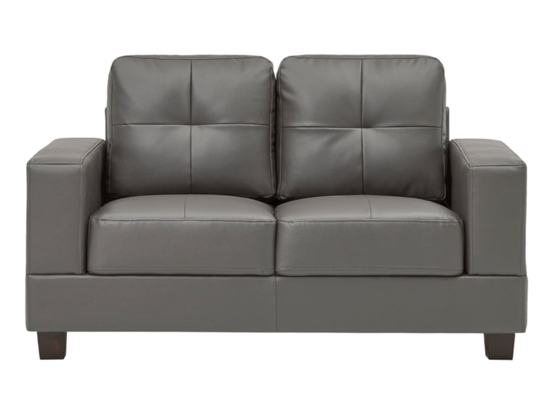 Jersey Sofa in Grey Faux Leather