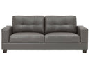 Jersey Sofa in Grey Faux Leather