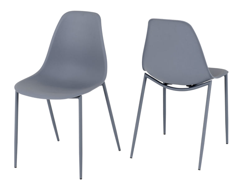 Lindon Dining Chair in Grey (2 Pack)