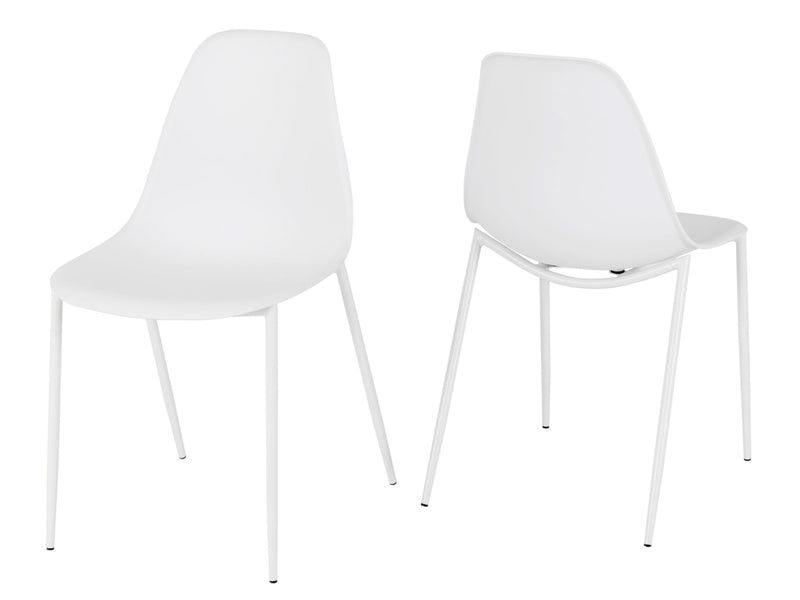 Lindon Dining Chair in White (2 Pack)