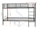 Brandon Metal Bunk Bed in White