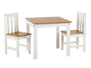 Ludlow 2 Seater Dining Set in White and Oak