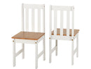 Ludlow 2 Seater Dining Set in White and Oak