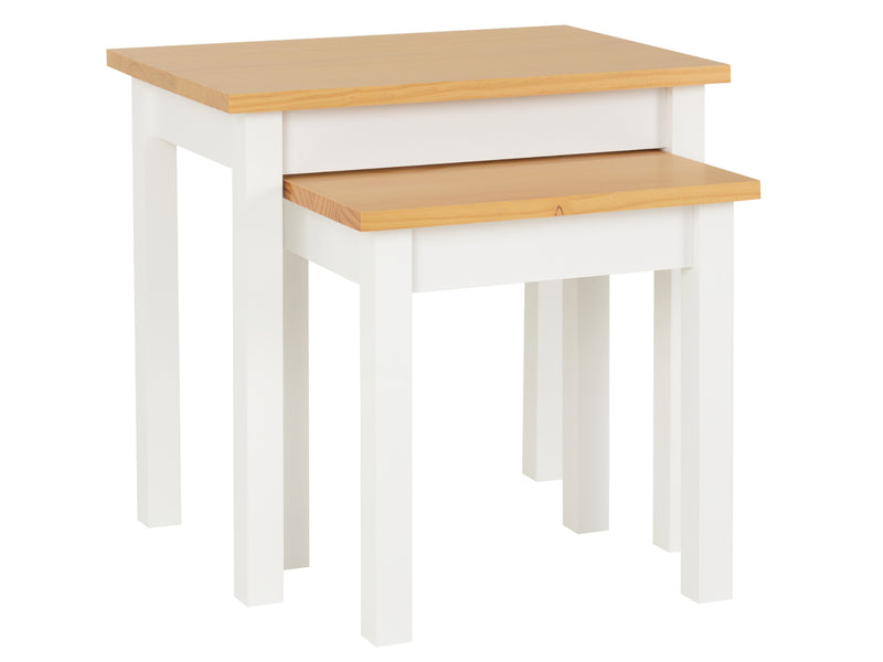 Ludlow Nest of Tables White/Oak Lacquer