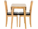 Mason 2 Seater Drop Leaf Dining Set in Oak/Brown Faux Leather