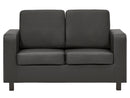 Lacey Sofa in Black Faux Leather