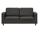 Lacey Sofa in Black Faux Leather