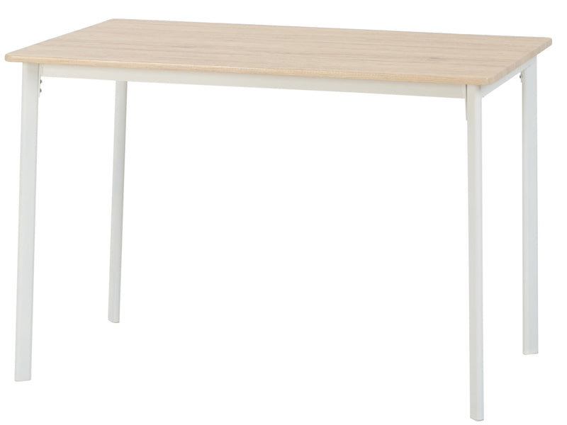 Riley Large Dining Set in White/Light Oak Effect Veneer
