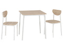 Riley Small Dining Set in White/Light Oak Effect Veneer
