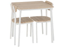 Riley Small Dining Set in White/Light Oak Effect Veneer