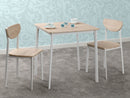 Riley Small Dining Set in White/Light Oak Effect Veneer