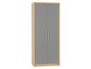 Seville Bedroom Furniture Grey Gloss and Oak Effect