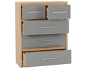 Seville Bedroom Furniture Grey Gloss and Oak Effect