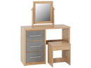 Seville Bedroom Furniture Grey Gloss and Oak Effect