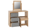 Seville Bedroom Furniture Grey Gloss and Oak Effect