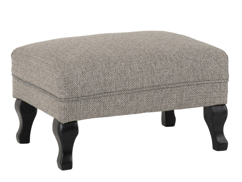 Sherborne High Back Chair & Foot Stool in Dove Grey Fabric