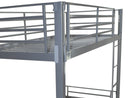 Contract No Bolt Heavy Duty Metal Bunk Bed in Grey
