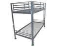 Contract No Bolt Heavy Duty Metal Bunk Bed in Grey