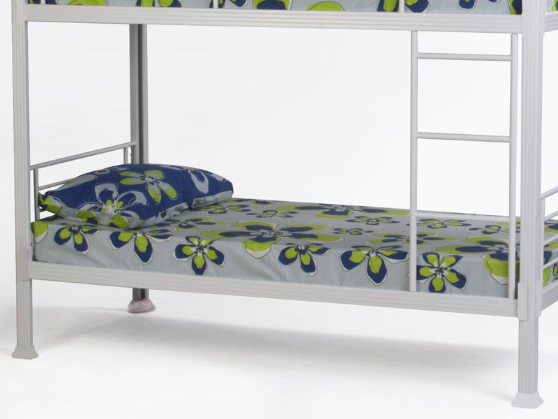 Contract No Bolt Heavy Duty Metal Bunk Bed in White