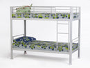 Contract No Bolt Heavy Duty Metal Bunk Bed in White