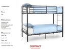 Contract Split Heavy Duty Metal Bunk Bed in Grey
