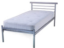 Contract Mesh Metal Bed Frame in Silver (Heavy Duty)