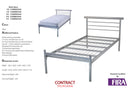 Contract Mesh Metal Bed Frame in Silver (Heavy Duty)